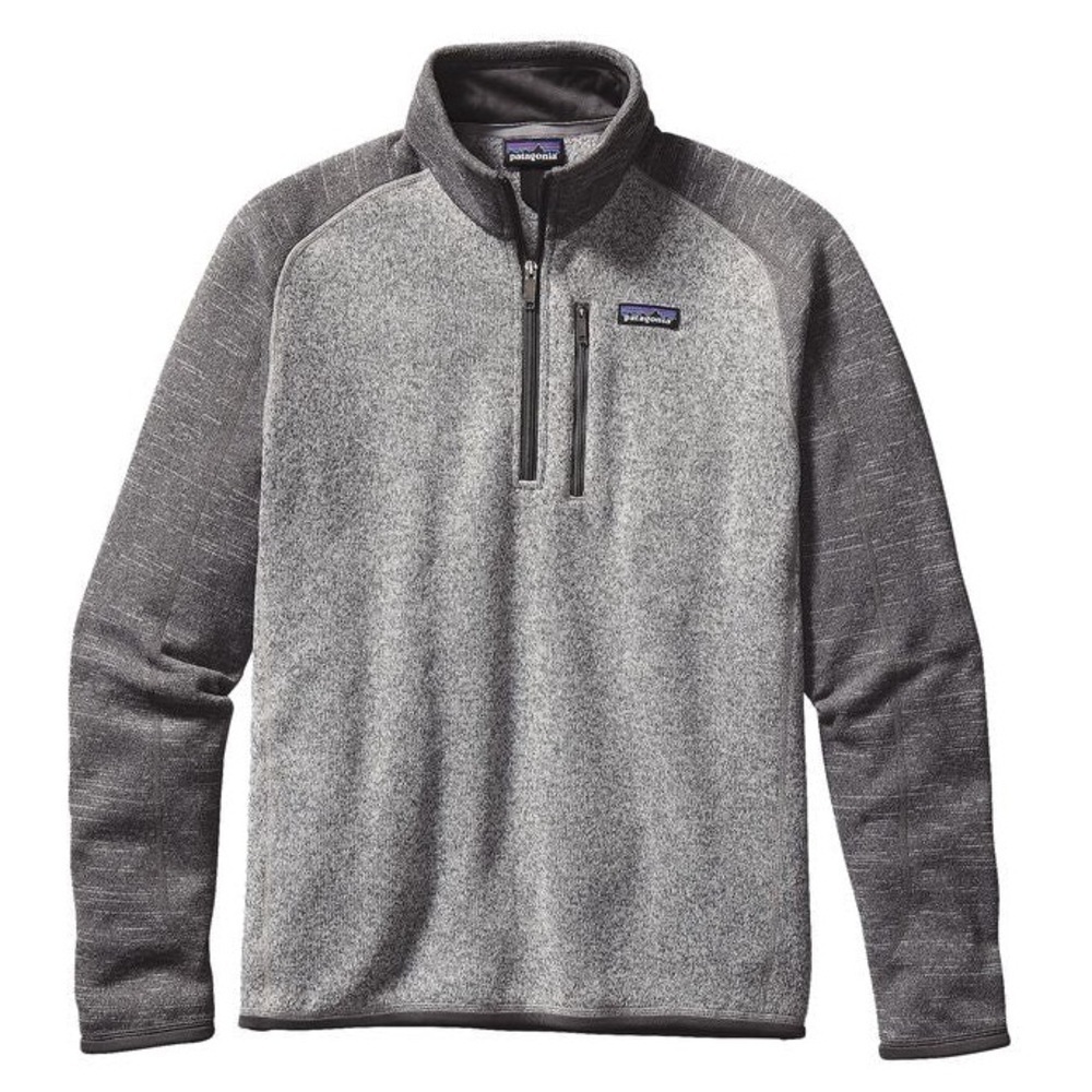 PATAGONIA MEN'S/UNISEX BETTER SWEATER 1/4 ZIP heather black/grey size s